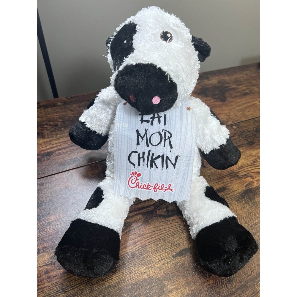 Chick-Fil-A Large Stuffed Plush Cow Eat More Chikin 20"